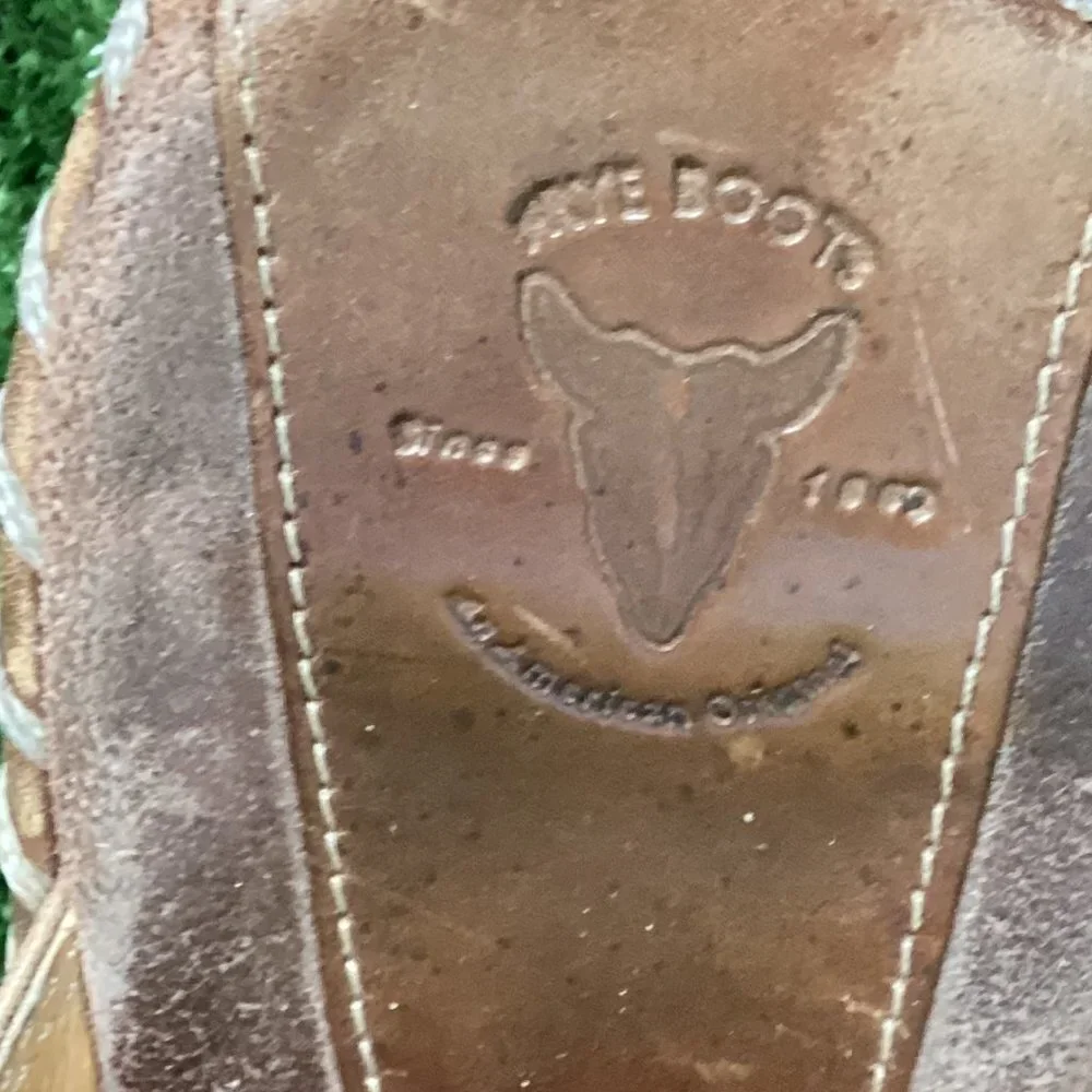 Frye Tan Leather Wedge Slides 9M